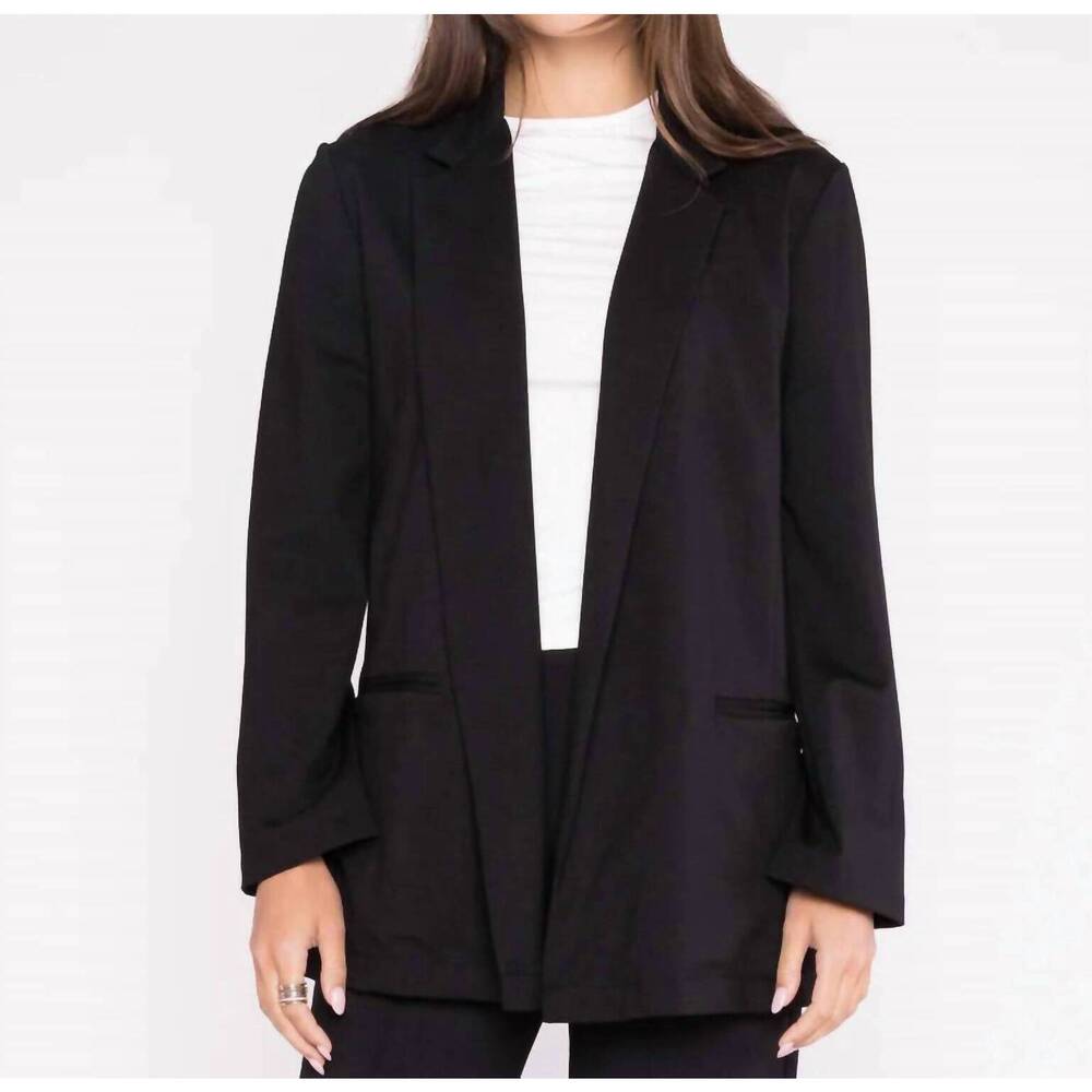 NEW RIPLEY RADER ponte knit oversized blazer in black